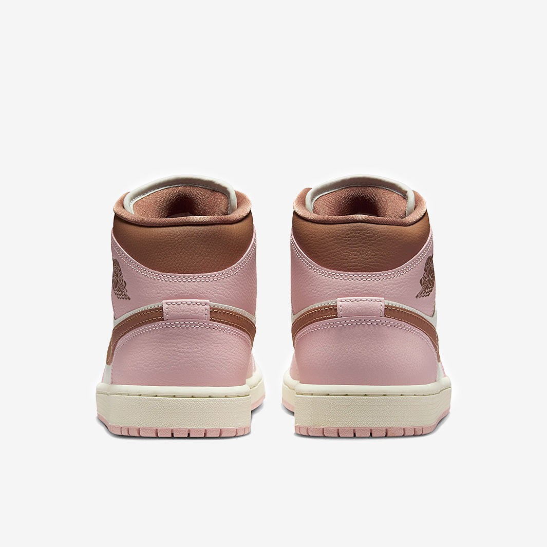 Nike Air Jordan 1 Mid ピンク/ベージュ Womens Air Jordan 1 Mid - Pink Oxford/Archaeo Brown/Sail