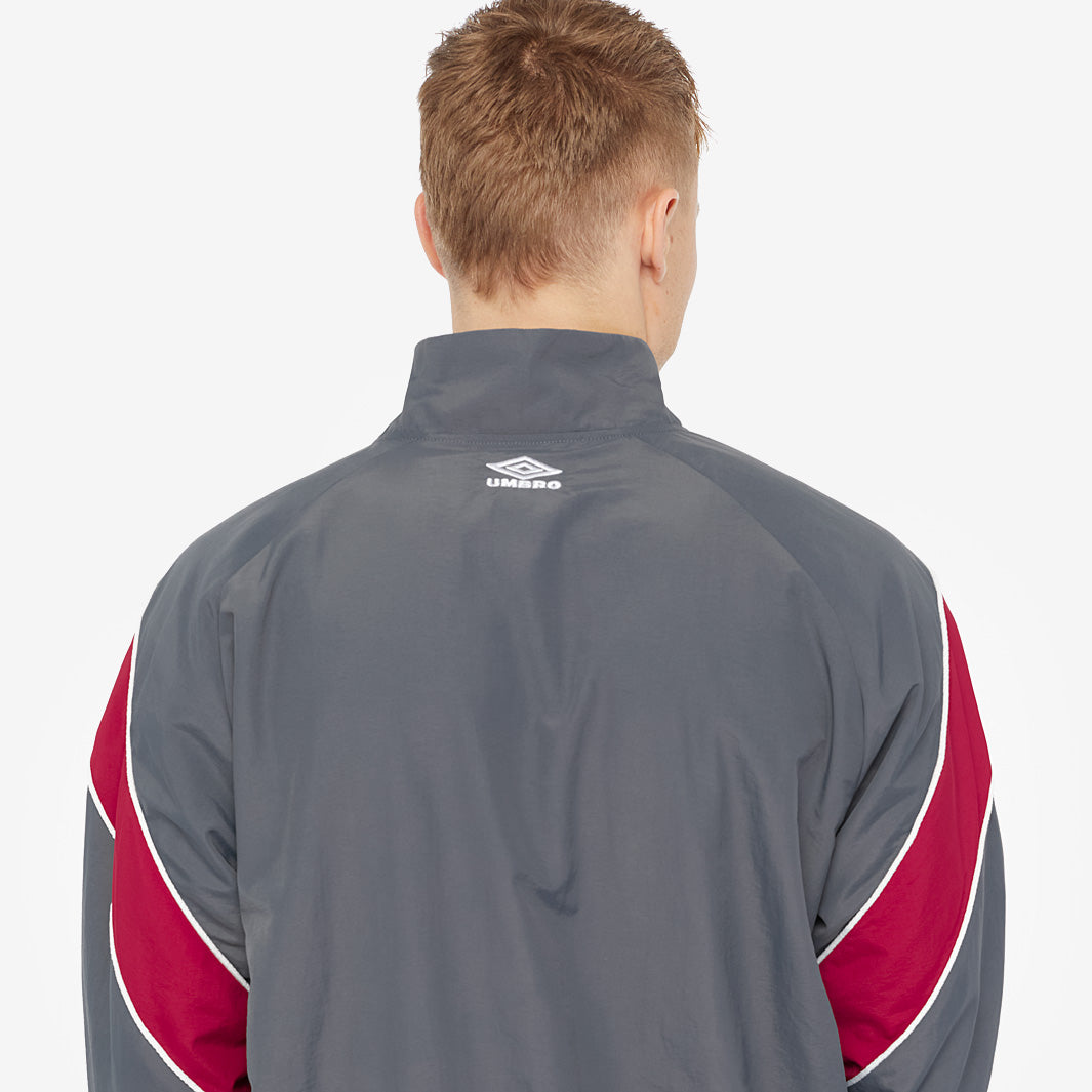 Umbro Relaxed Track Jacket - Iron Gate/Red Dahlia/Brilliant/White