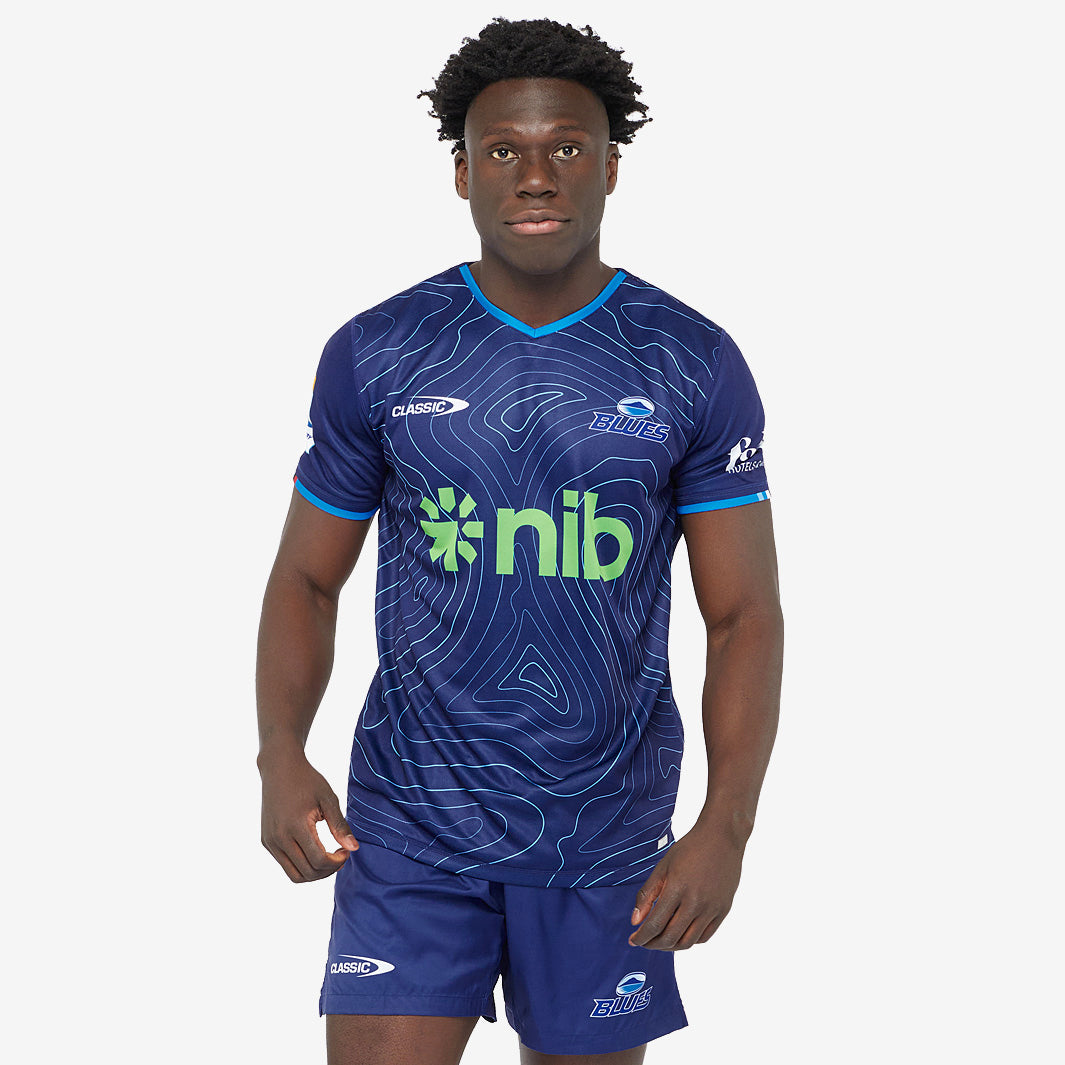 Classic Auckland Blues 2025 Training Tee - Navy - Mens Replica