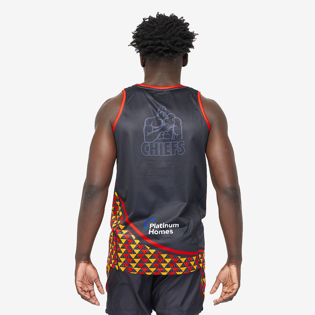 値下げ可能　SUPER RUGBY CLASSICS Chiefs タンクトップ Classic Waikato Chiefs 2025 Training Singlet - Black - Mens Replica