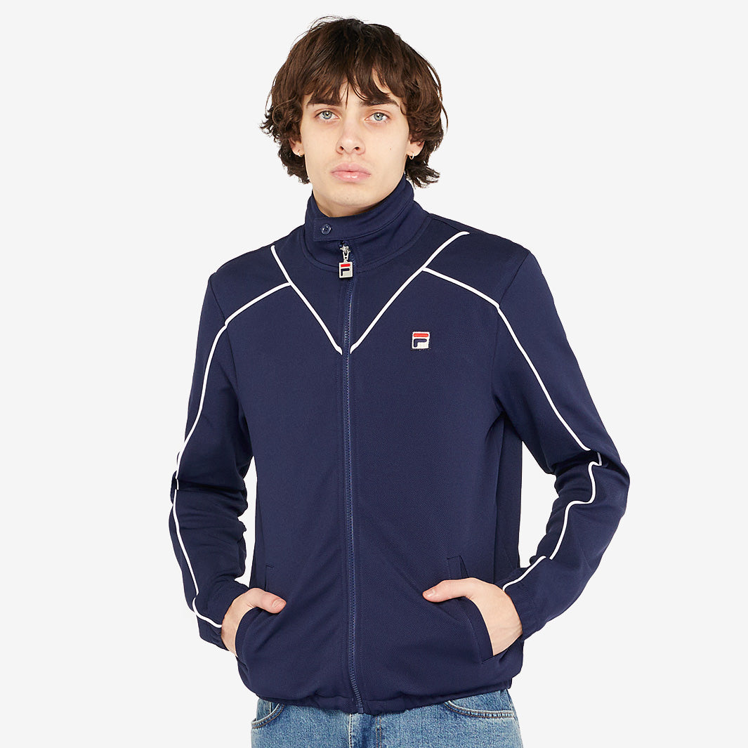 FILA Noble Track Jacket - Fila Navy/White - Tops - Mens Clothing
