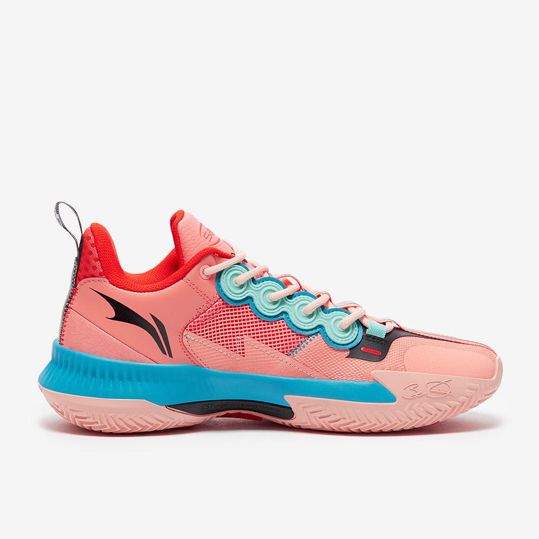 Li-Ning Wade Son of Flash - Salmon/Blue - Trainers -Mens Shoes