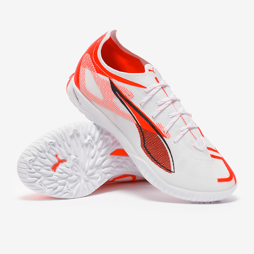 シューズ PUMA ULTRA 5 PRO CAGE 26cm Puma Ultra 5 Pro Cage - Puma White/Puma Black/Glowing Red - Adult