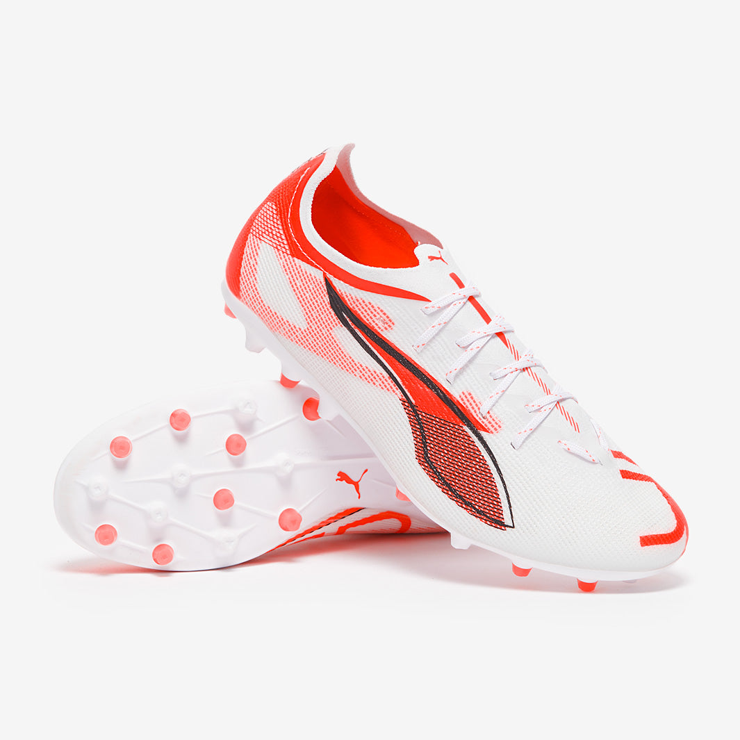 シューズ PUMA ULTRA 5 PRO CAGE 26cm Puma Ultra 5 Pro Cage - Puma White/Puma Black/Glowing Red - Adult