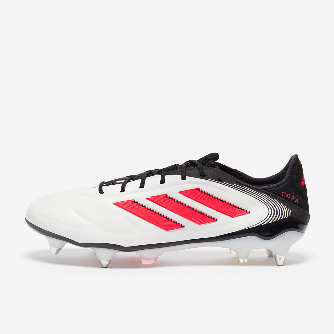 adidas Copa Pure III Elite Leather Soft Ground - White/Lucid Red