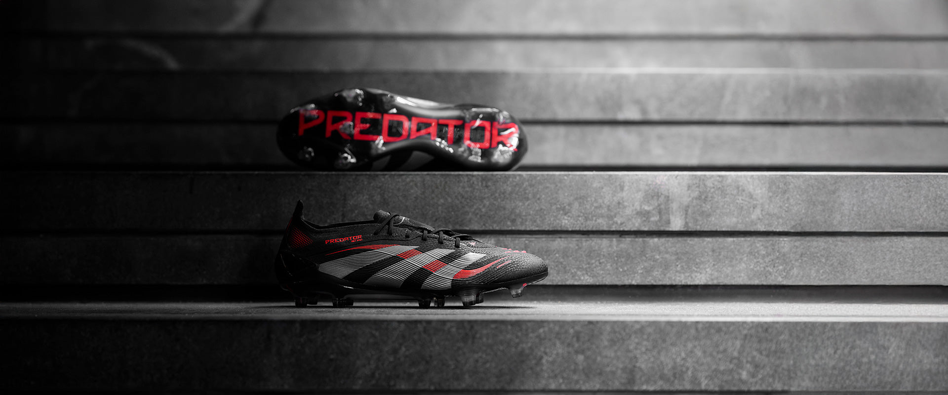 adidas Predator Elite Firm Ground - Black/Grey Four/Lucid Red