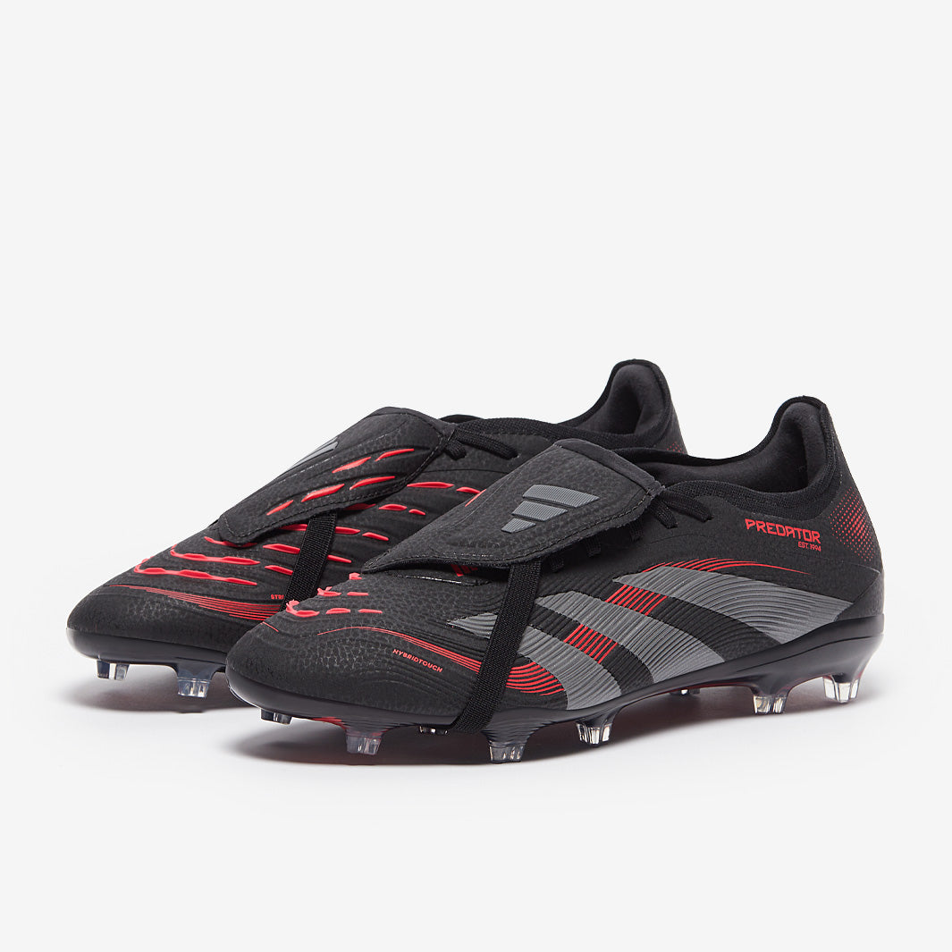 adidas Predator Pro Tongue Firm Ground - Black/Grey Four/Lucid Red