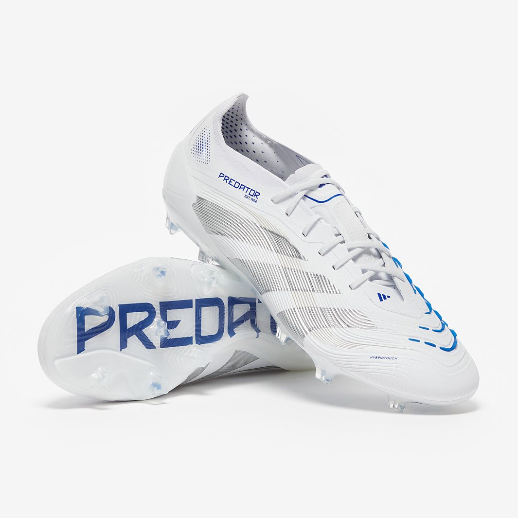  Predator Elite ホワイト/ブルー スパイクシューズ adidas Predator Elite Firm Ground - White/Silver Met./Bright Royal