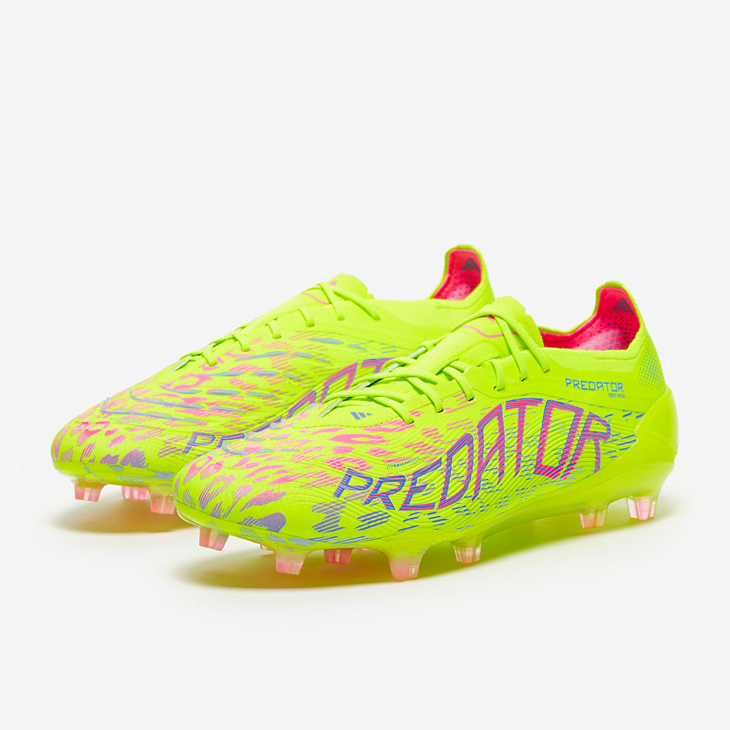 adidas Predator Elite Firm Ground - Lucid Lemon/Lucid Pink/Blue