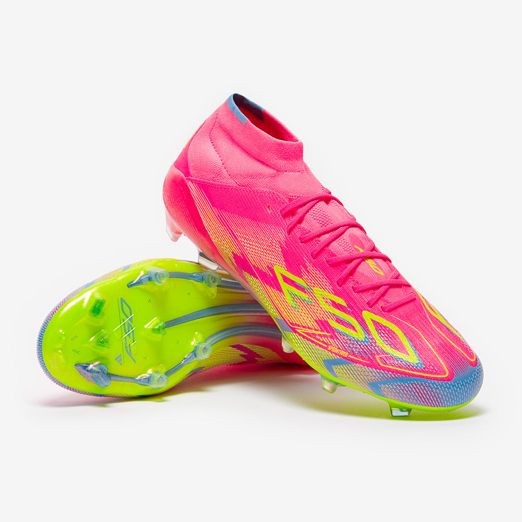 adidas F50+ Firm Ground - White/Solar Red/Lucid Blue - Adult Boots