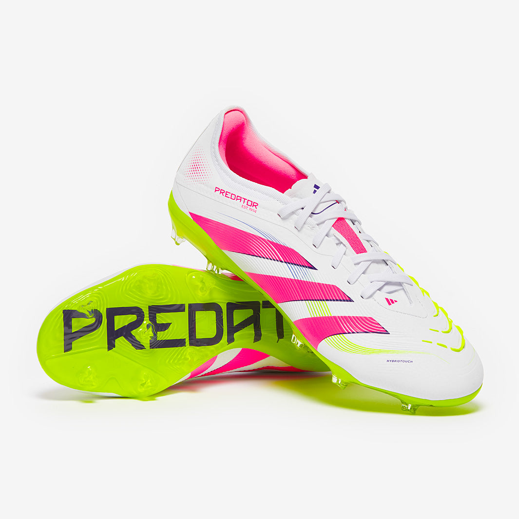 adidas Predator Pro Firm Ground - White/Lucid Pink/Lucid Lemon