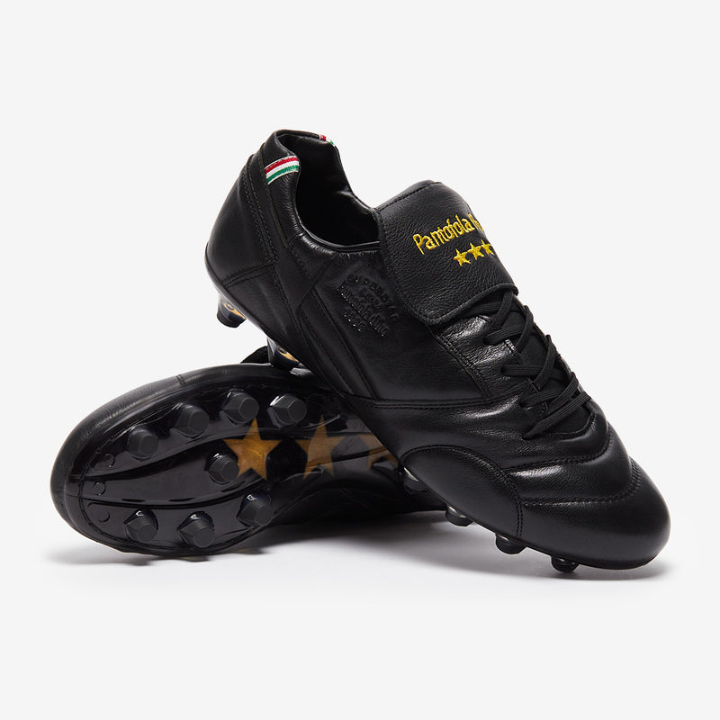 Chaussures De Foot Homme Pantofola D'Oro - Cuir Étoile Noir, UK10/EU44 (Neuves Sans Boîte)