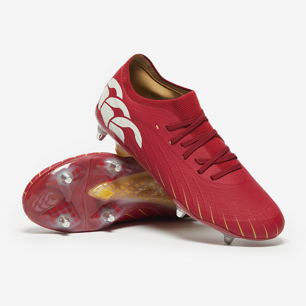 Canterbury Speed Falcon Elite SG Rugby Boots - Red Dahlia - Adult