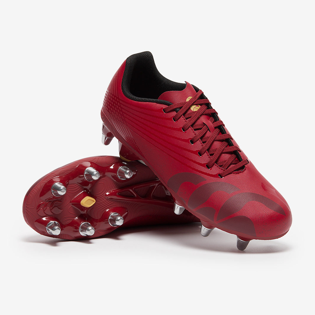 Canterbury Stampede Groundbreak Team SG Rugby Boots - Red Dahlia
