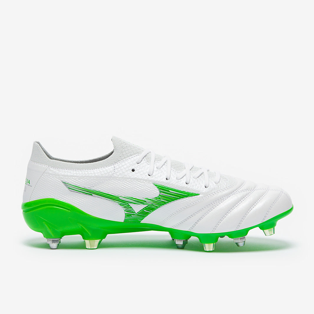 Mizuno Morelia Neo IV Beta Made in Japan SG - White/Neon Green