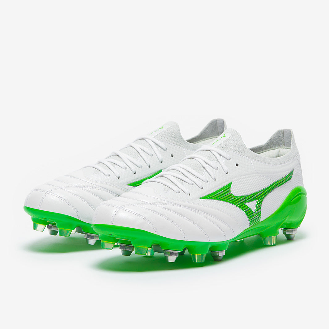Mizuno Morelia Neo IV Beta Made in Japan SG - White/Neon Green