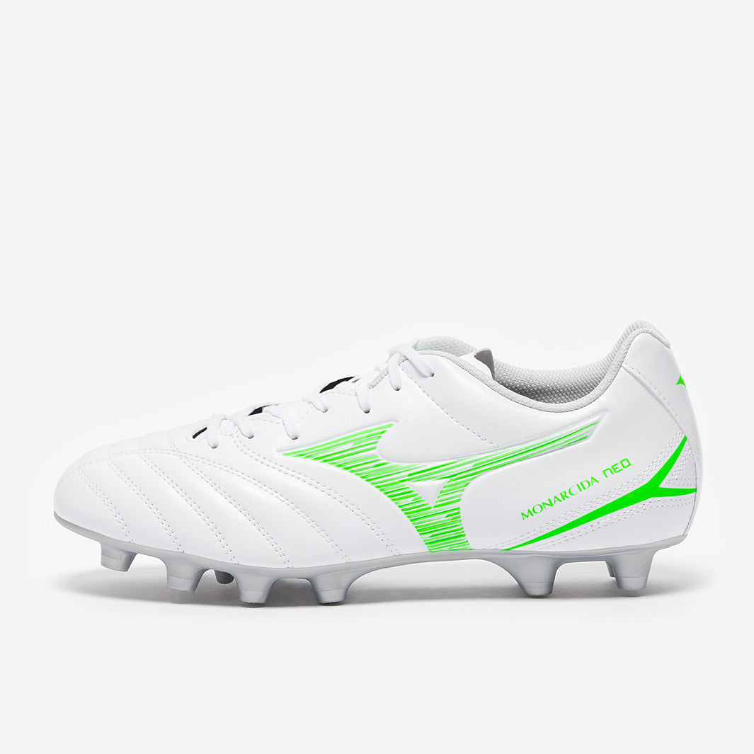 Mizuno Monarcida Neo III Select FG - White/Neon Green - Adult Boots