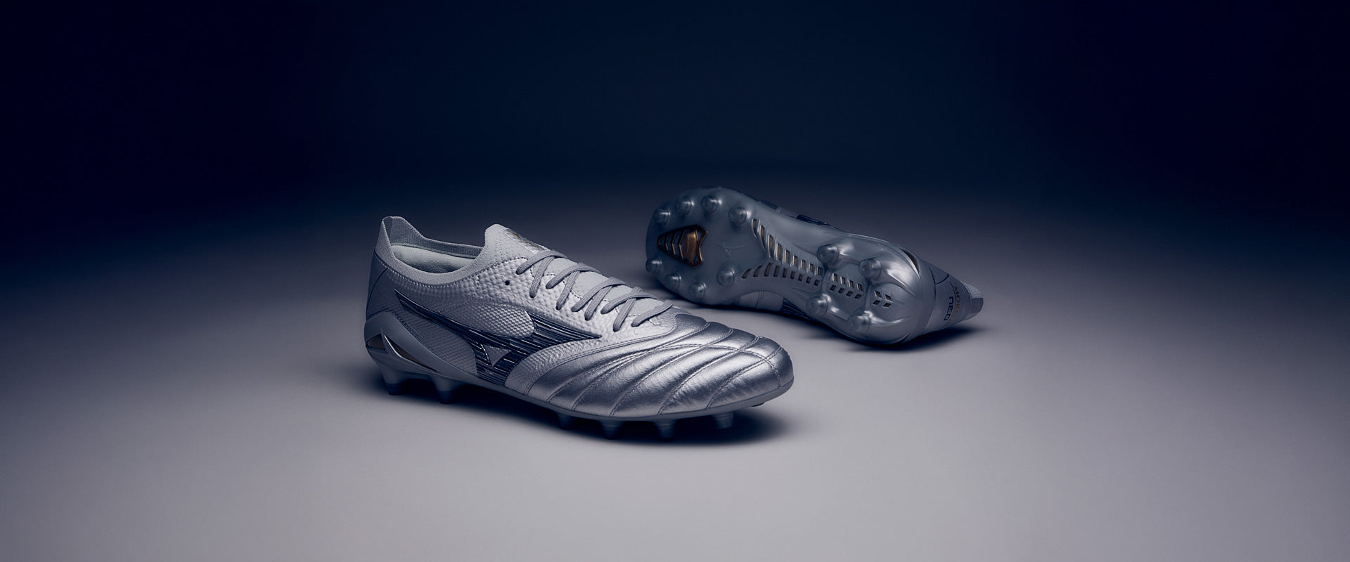 Mizuno Morelia Neo IV Beta Made in Japan FG - Galaxy Silver/Gold