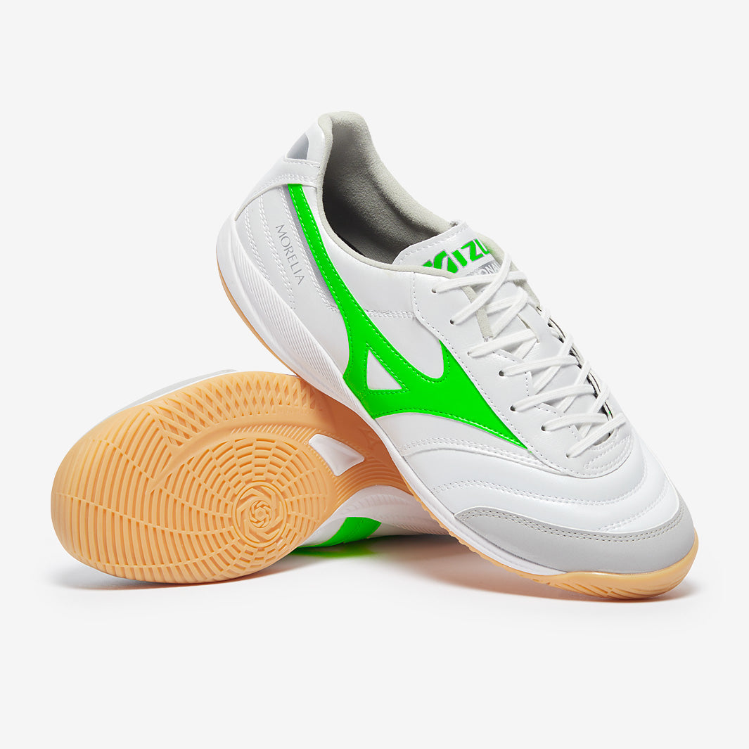 Mizuno Morelia Sala Pro TF - White/Neon Green/Galaxy Silver