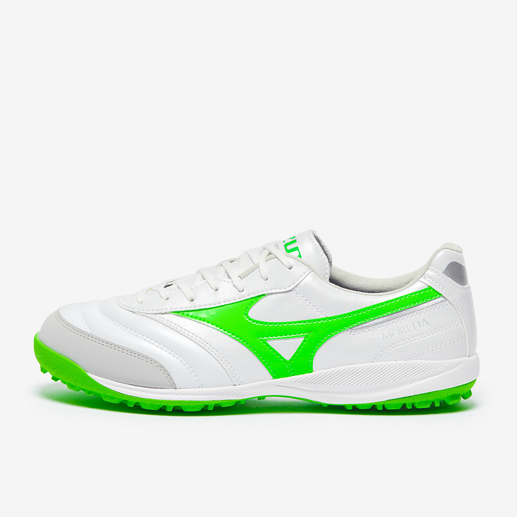 Mizuno Morelia Sala Pro TF - White/Neon Green/Galaxy Silver