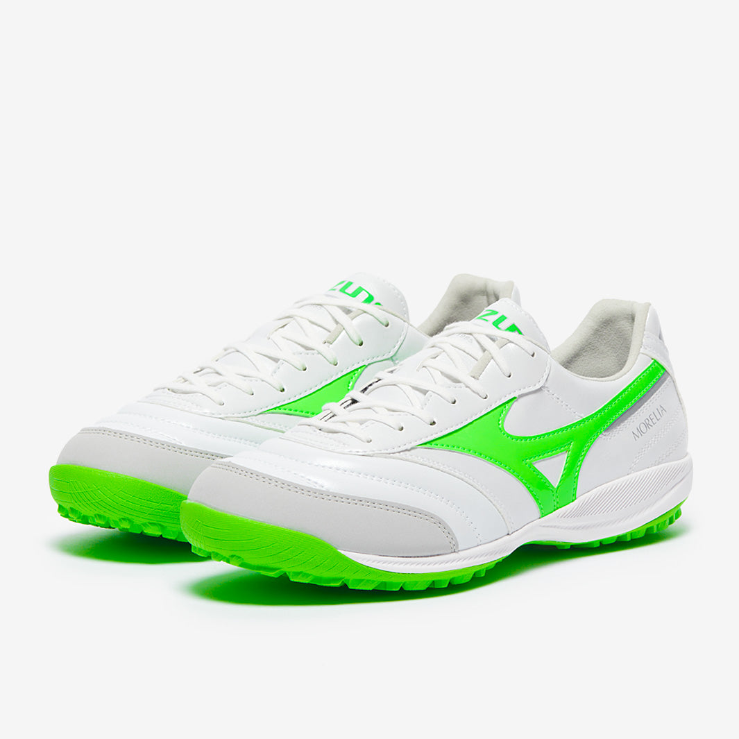 Mizuno Morelia Sala Pro TF - White/Neon Green/Galaxy Silver