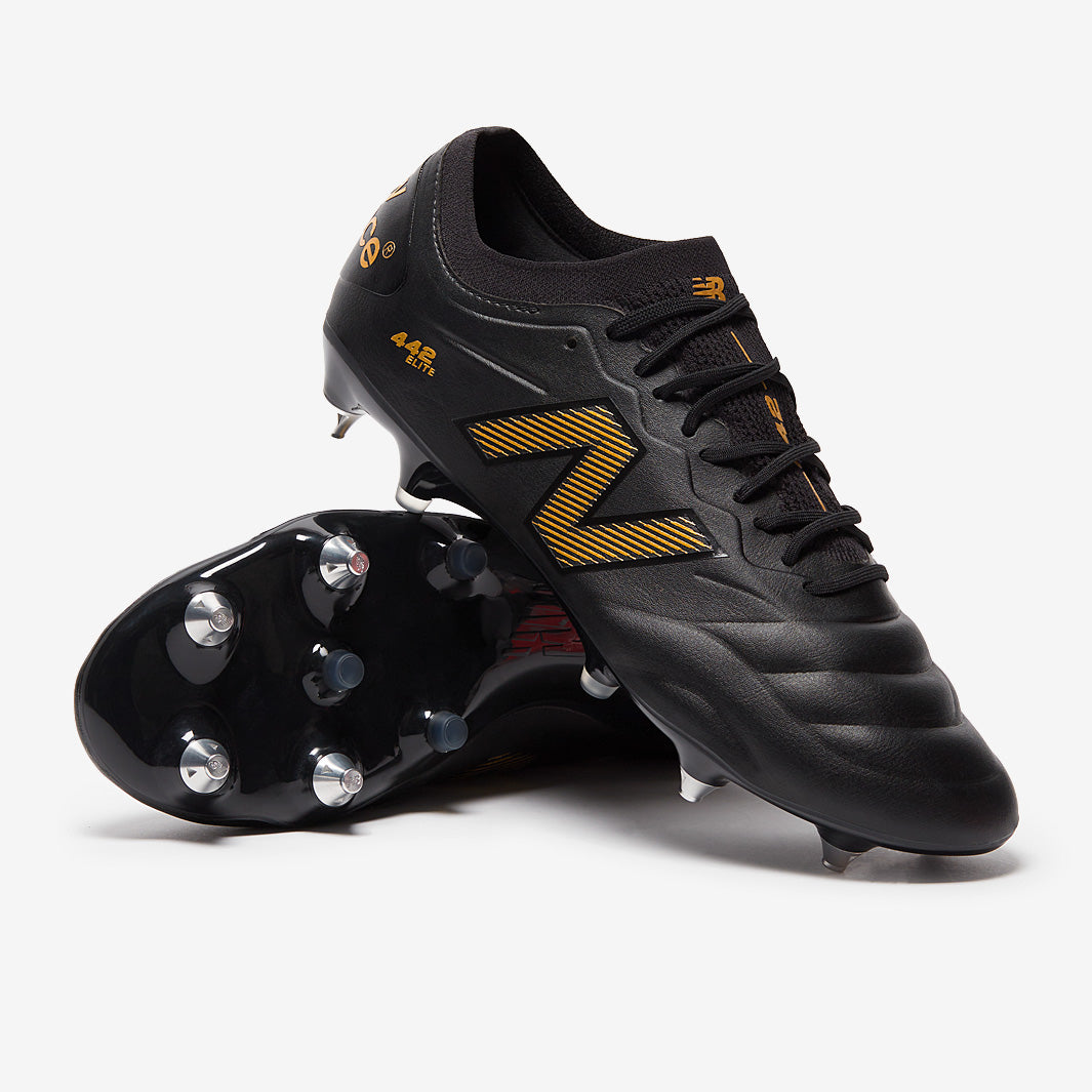 New Balance 442 V2 Pro SG - Black/Silver - Mens Boots