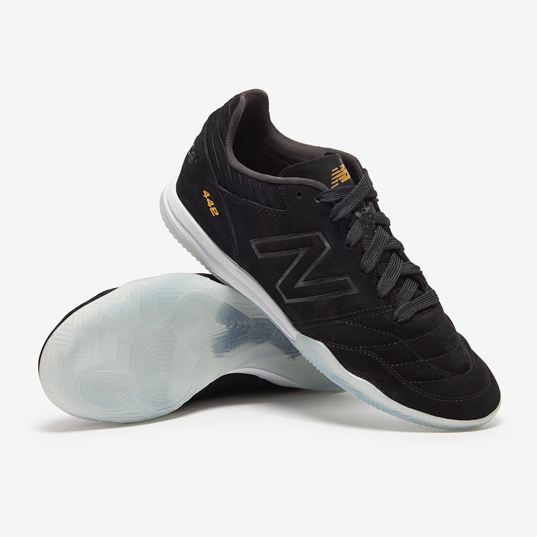 New Balance 442 LS V2 Pro Indoor - Black/Metallic Silver/White