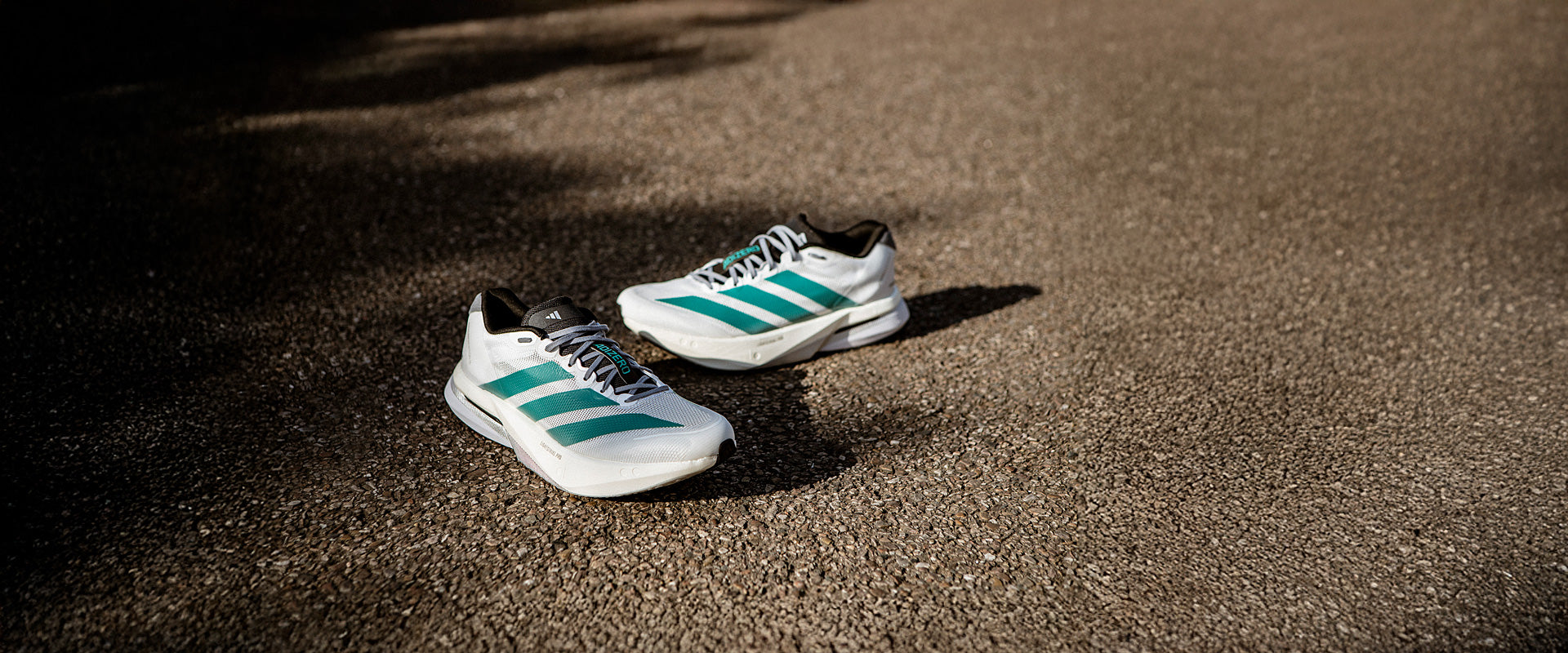 adidas Womens adizero Boston 13 - FTWR White/Pure Teal/Grey