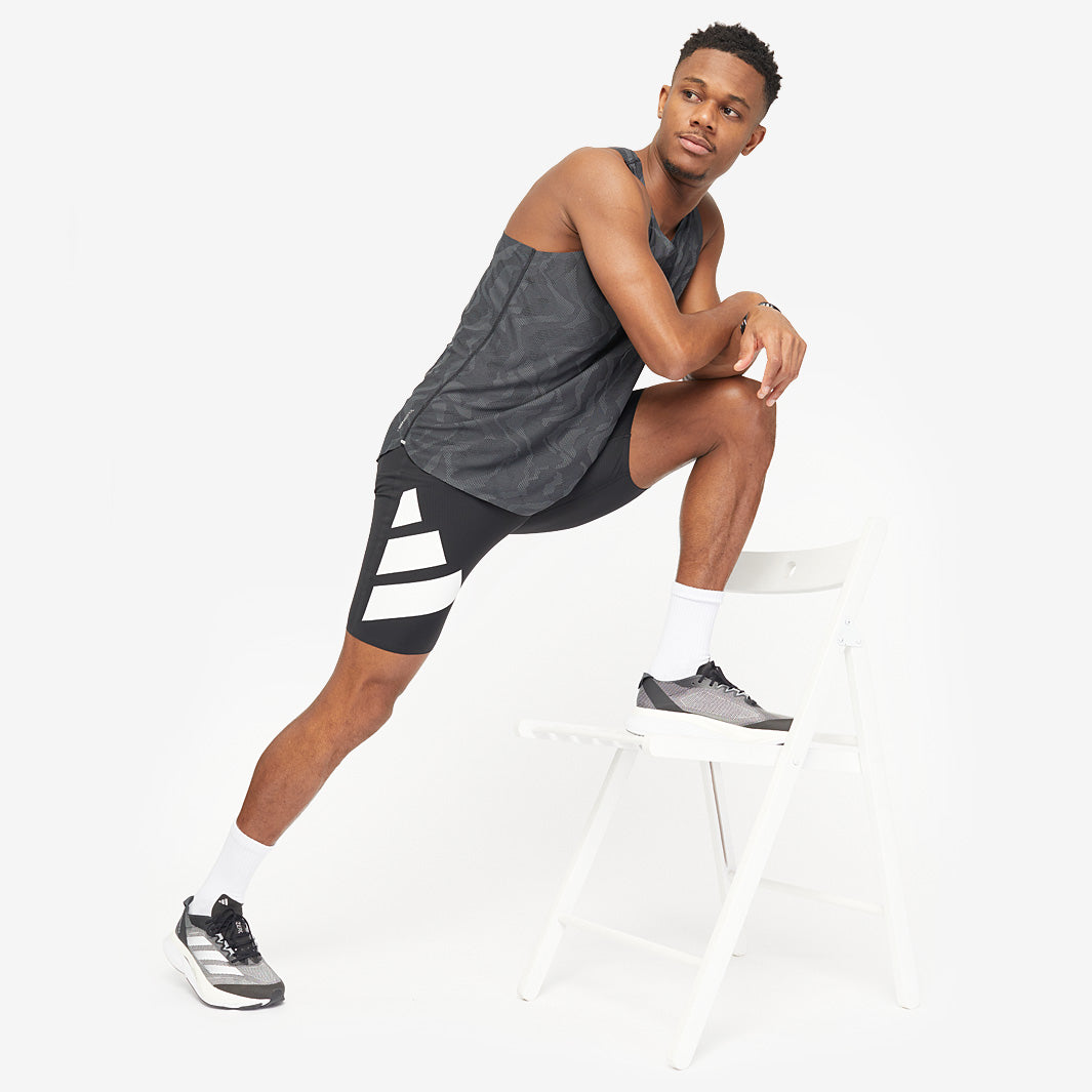adidas adizero Road To Records Tight Shorts - Black - Mens Clothing