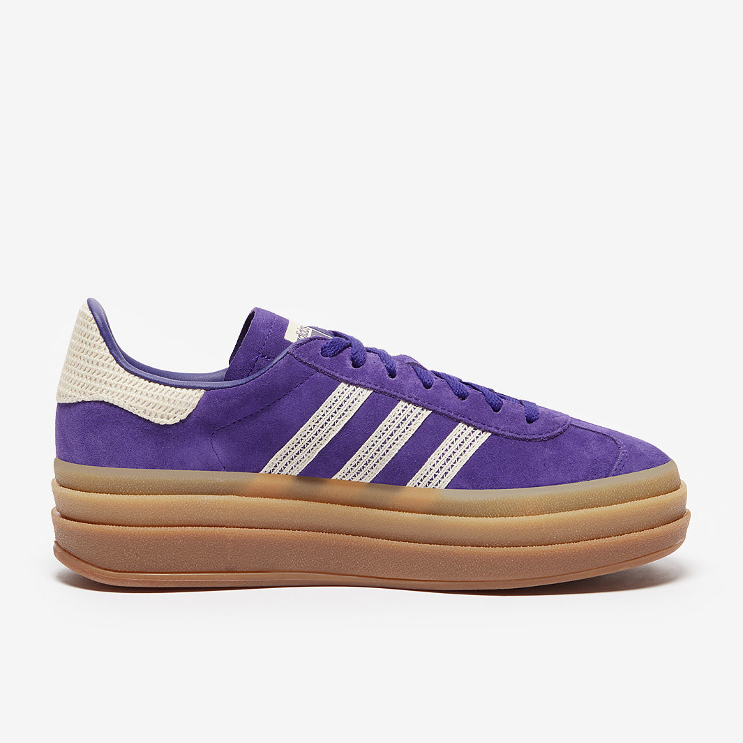 adidas Originals Womens Gazelle Bold - Core Purple/Wonder White/Gold  Metallic - Trainers - Womens Shoes