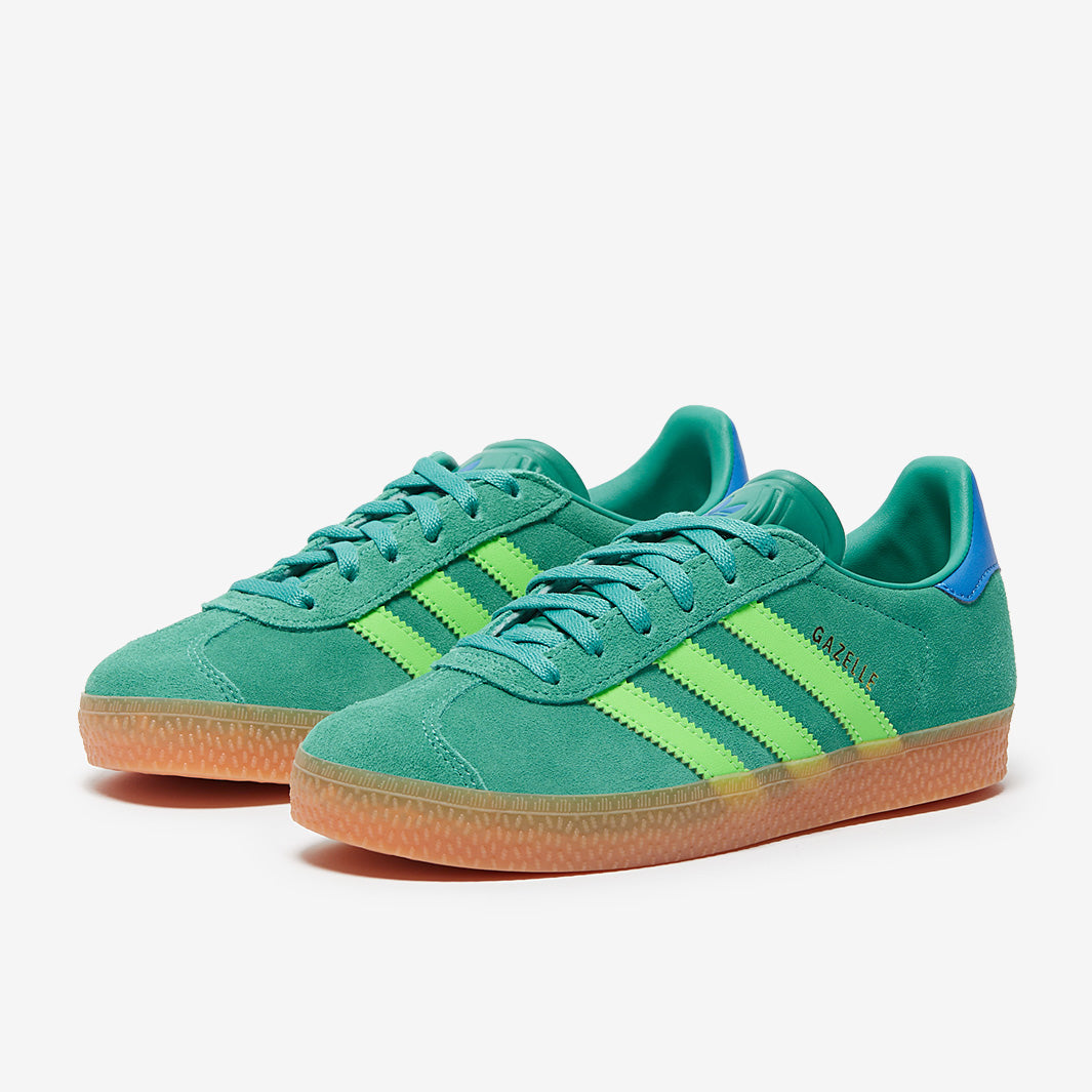 adidas Originals Younger Kids Gazelle (PS) - Clear Mint/Bliss Pink/Bright  Blue - Trainers - Girls Shoes