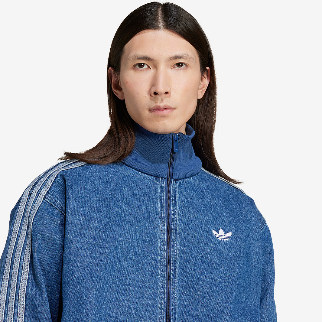 adidas Originals Adicolor Denim Firebird Track Top - Medium Blue