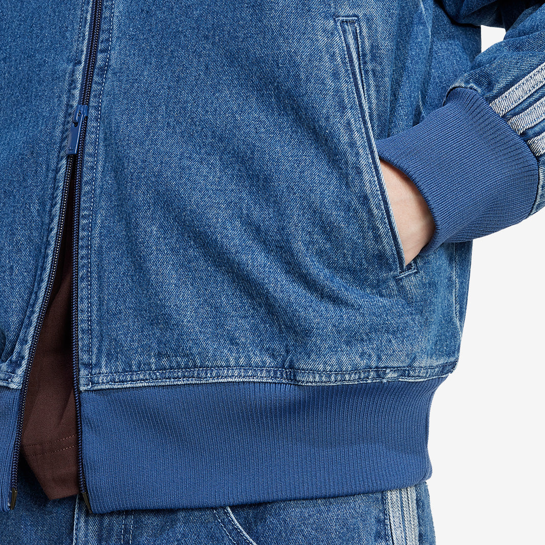 adidas Originals Adicolor Denim Firebird Track Top - Medium Blue