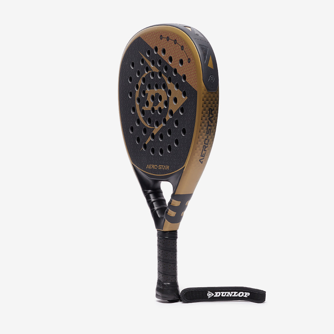 Dunlop Aero-Star パデルラケット ゴールド Dunlop Aero-Star Padel Racket - Black/Gold - Adult Padel Rackets