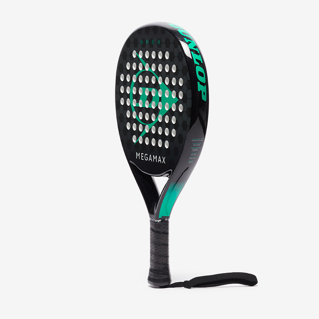 Paddle Rackets Grey Dunlop Megamax Black Padel Racket - Black/Grey/Light Grey/White/Green ...