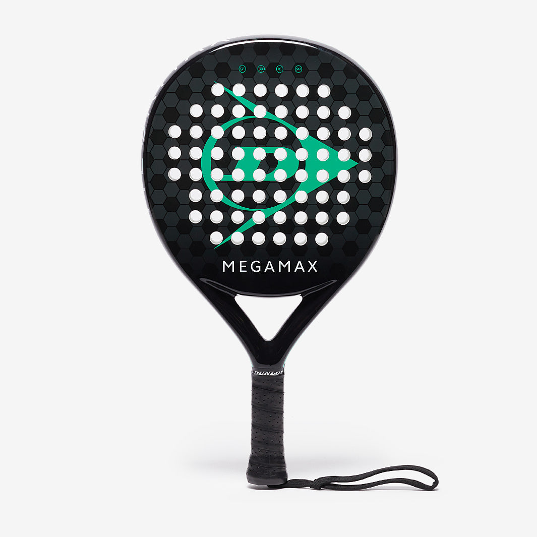 Paddle Rackets Grey Dunlop Megamax Black Padel Racket - Black/Grey/Light Grey/White/Green ...