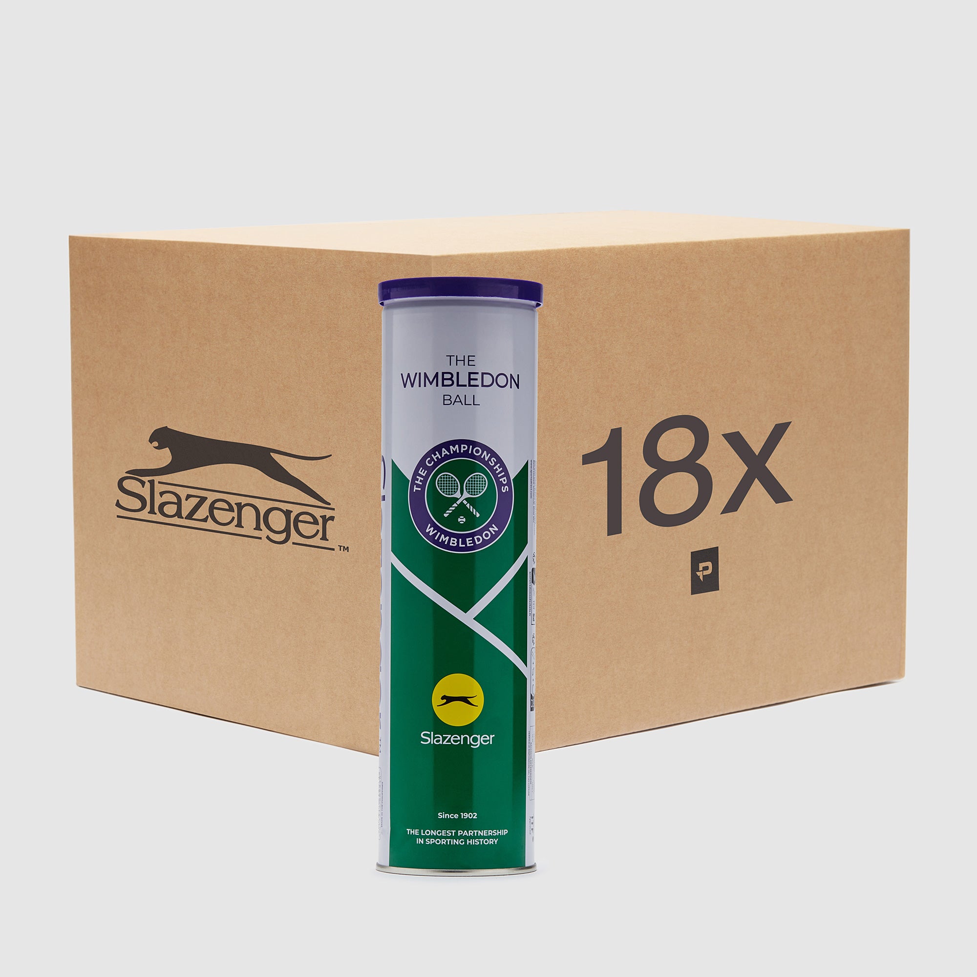 Slazenger Wimbledon Tennis Balls (Box of 18 Tubes / 72 Balls