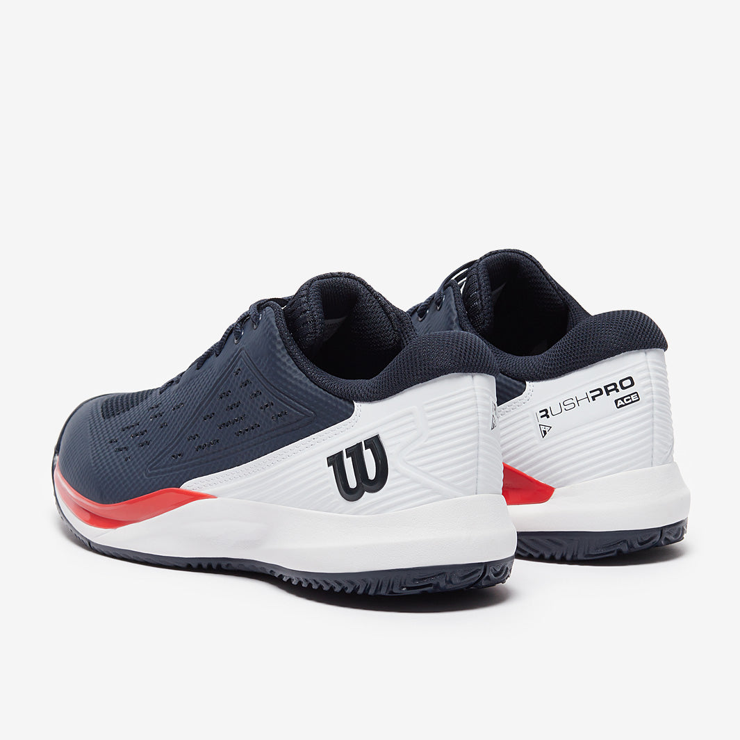 Wilson Rush Pro Ace Tennis Shoes - Navy Blazer/White/Infrared Red