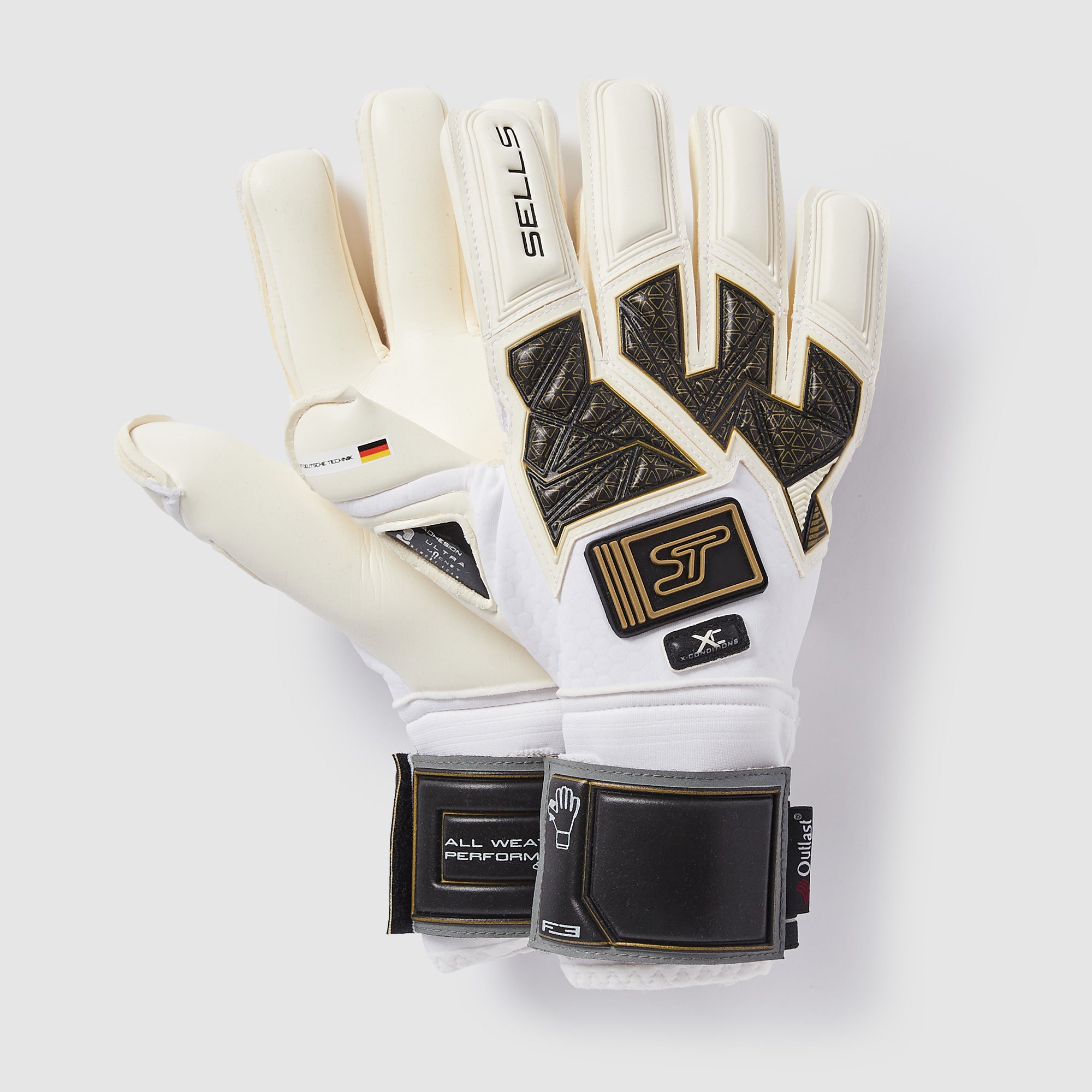 Sells F3 Champion GK Gloves - White/Black/Gold - Mens GK Gloves