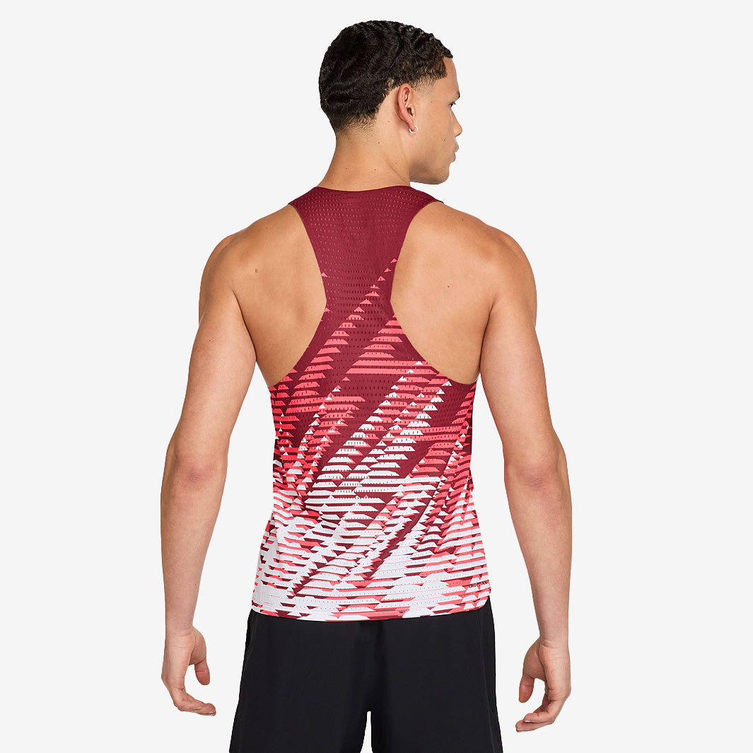 Nike Dri-FIT ADV AeroSwift L BTC シングレット Nike Dri-FIT ADV Aeroswift Singlet 25 - White/Team Red/(Bright