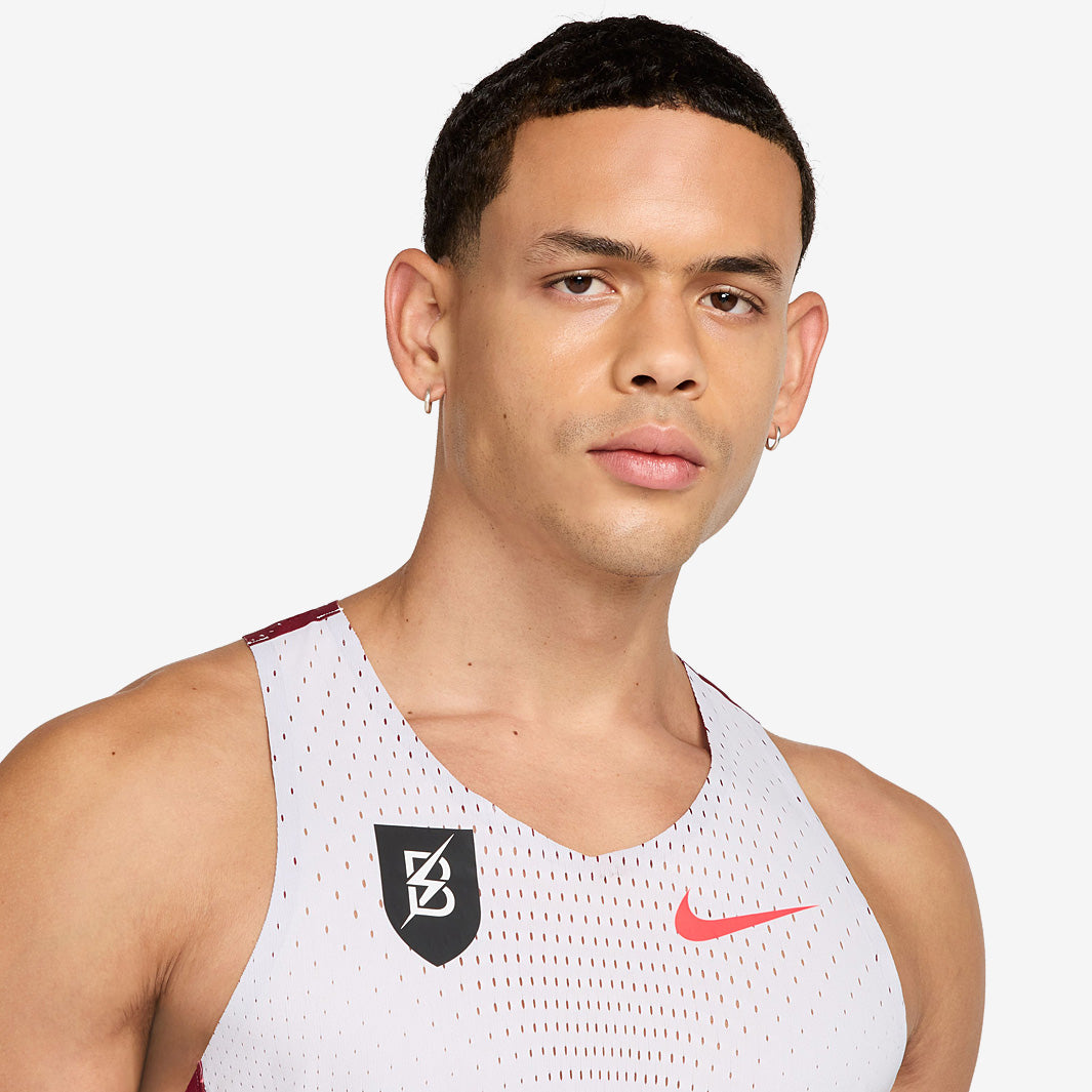 Nike Dri-FIT ADV Aeroswift Singlet 25 - White/Team Red/(Bright