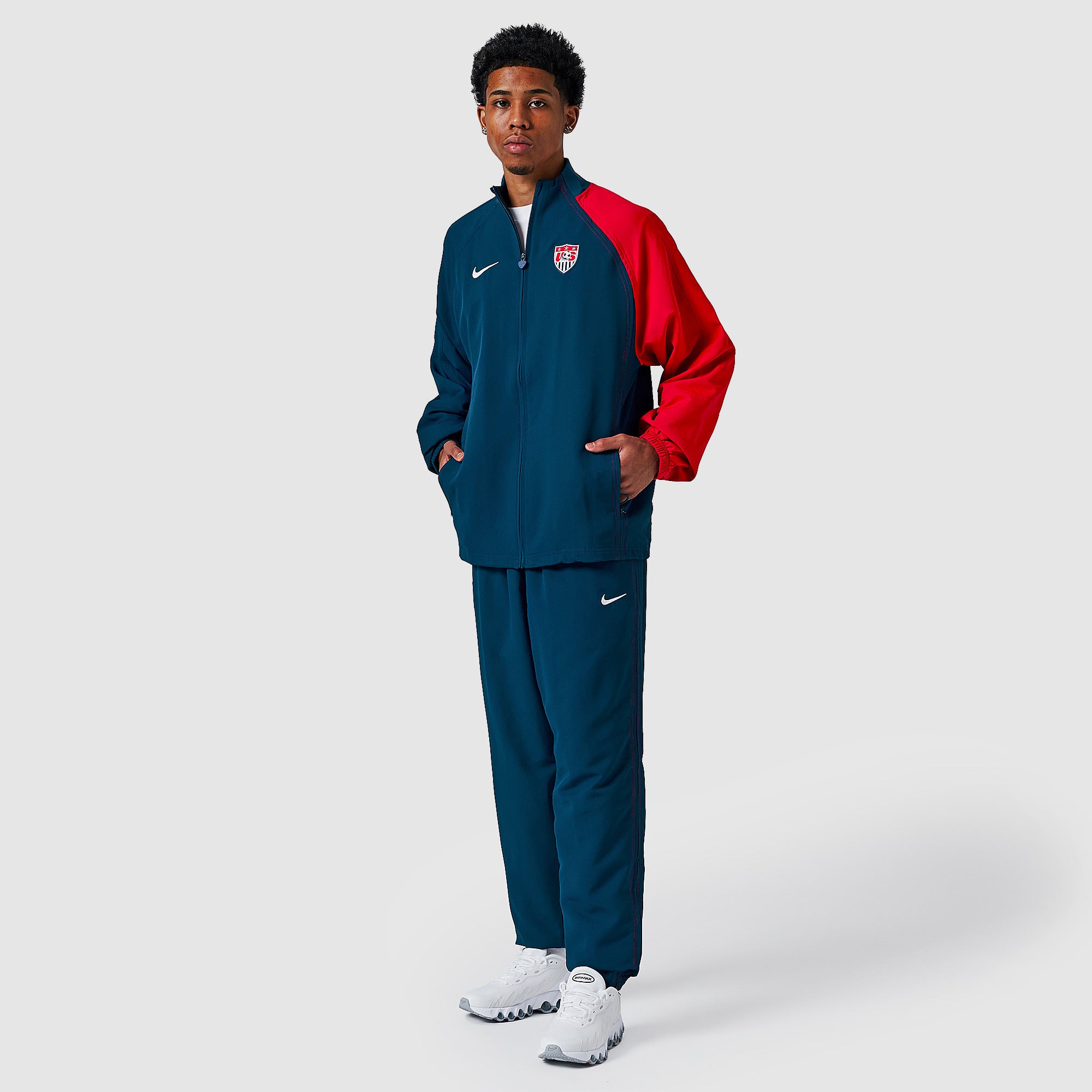 Nike USA 2004 Re-Issue Track Jacket - Coastal Blue/University Red