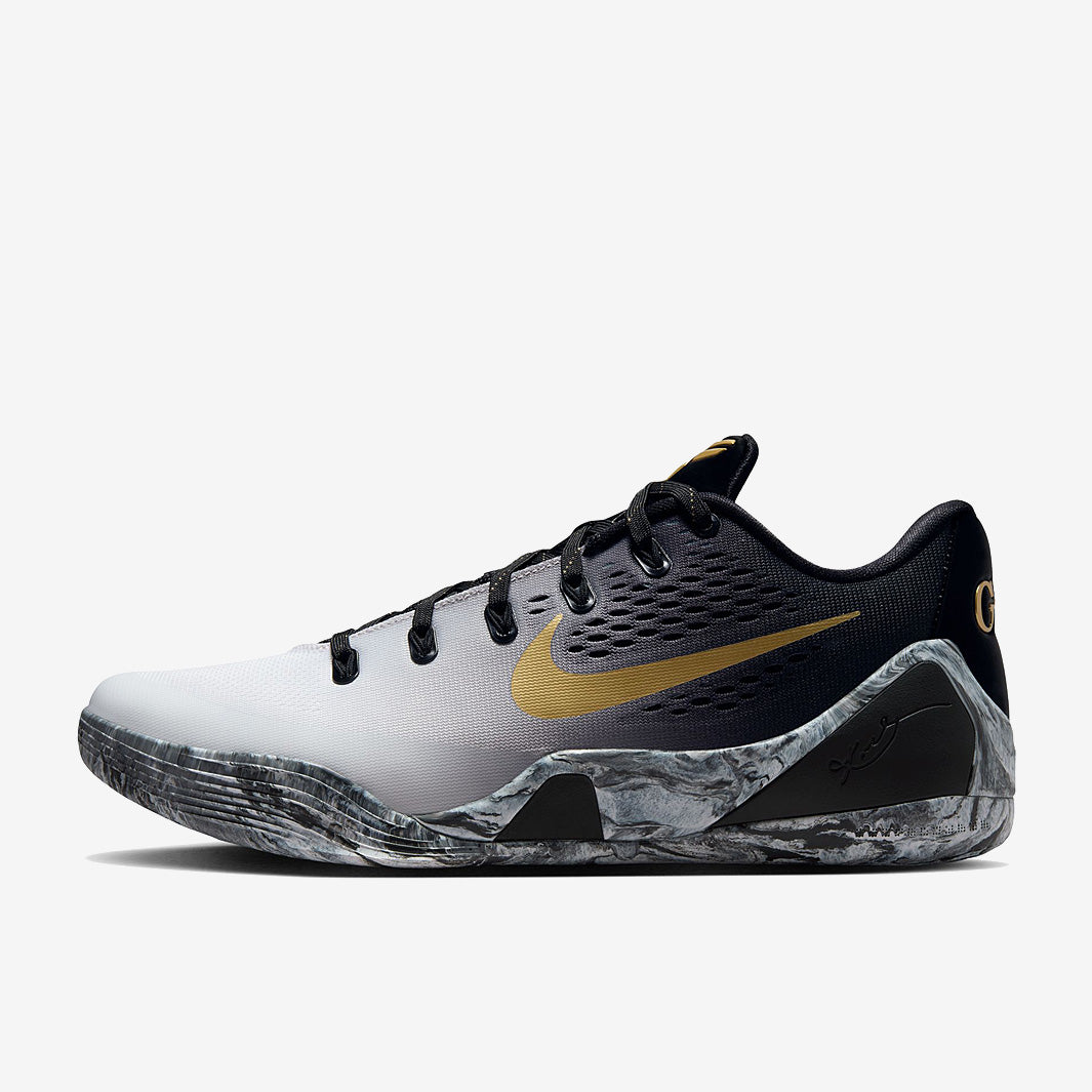 Nike Kobe IX Elite Low ProTro - Black/Metallic Gold/White - Mens Shoes