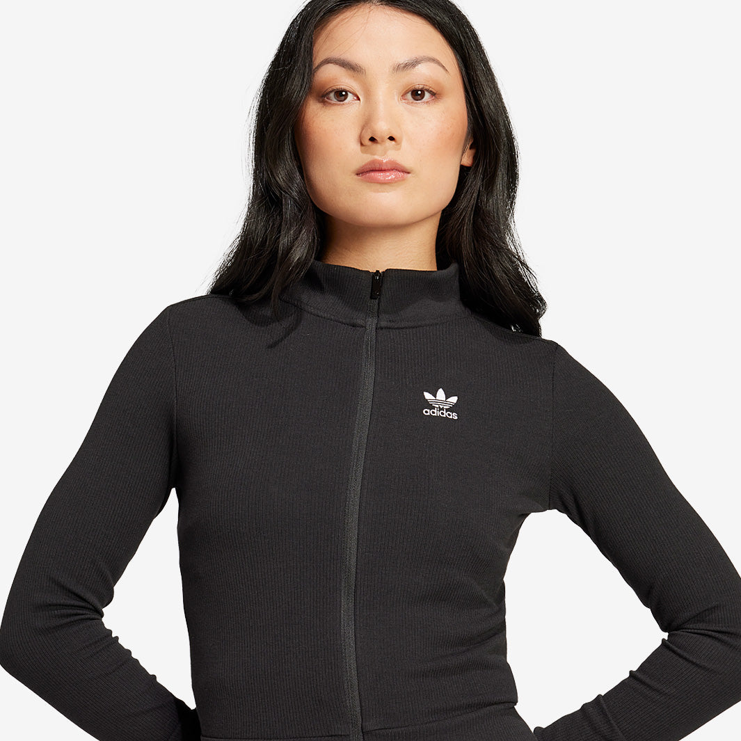 美品everyone  TRACK TOP Black XL adidas Originals Essentials Full-Zip Track Top - Black - Tops -