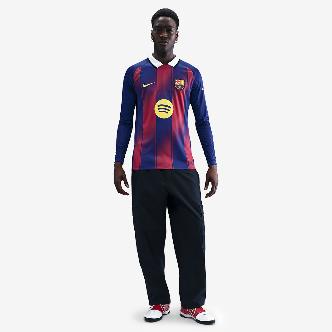 Nike FC Barcelona 25/26 Dri-FIT Stadium Home LS Shirt - Deep Royal