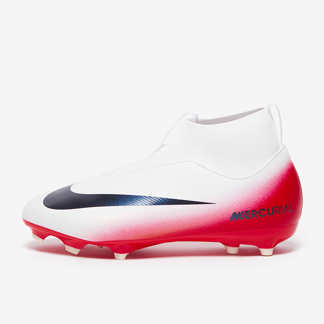 【支給品・新品】NIKE Mercurial ホワイト/レッド サッカーシューズ Nike Kids Air Zoom Mercurial Superfly X Academy Firm Ground/Mixed