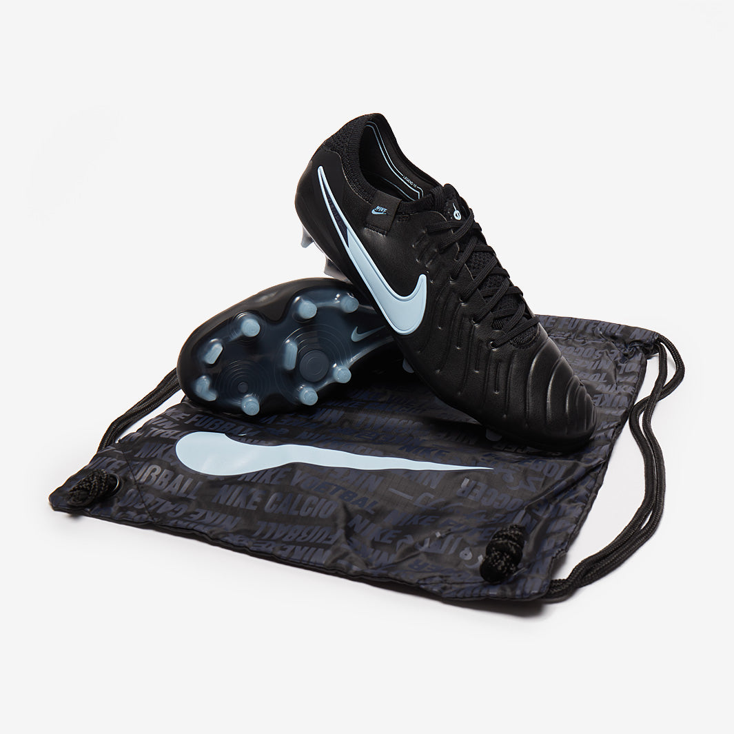 Nike Tiempo Legend X Elite Firm Ground - Black/Ice Blue - Adult Boots