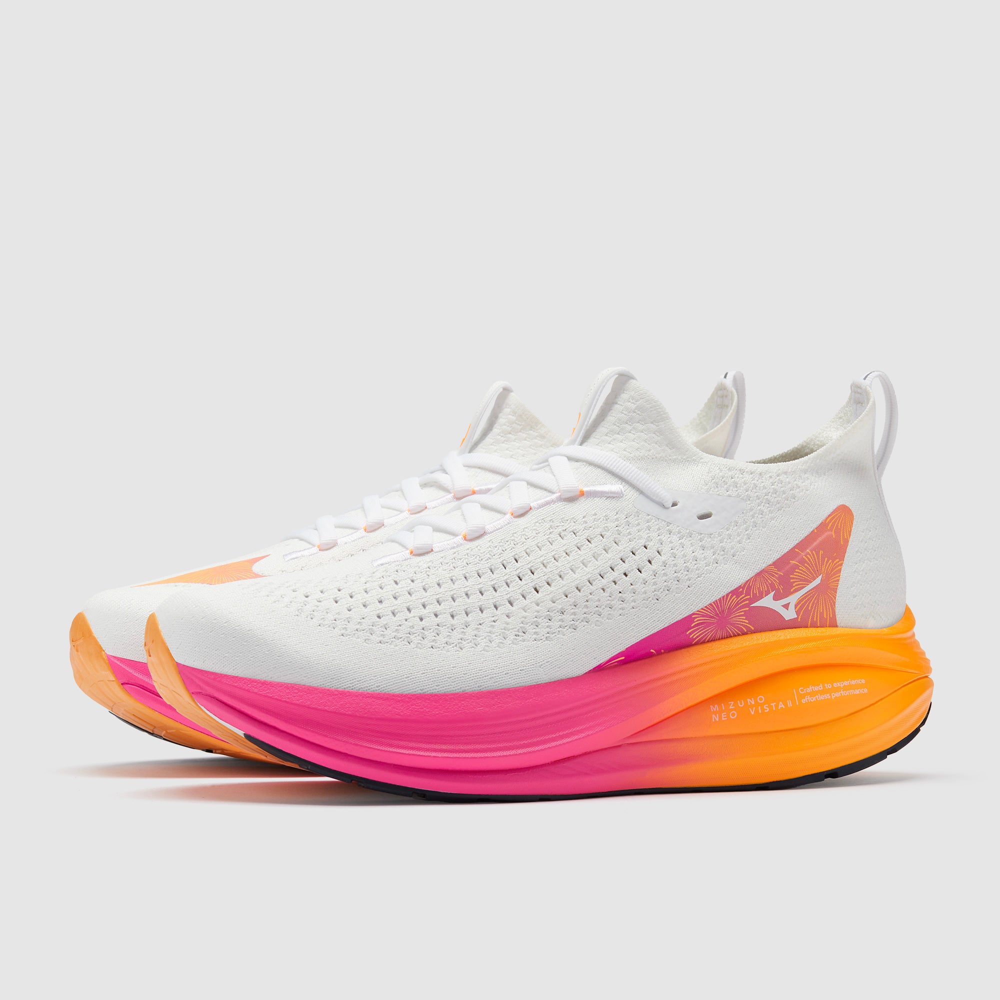 Mizuno Womens Neo Zen 2 - GF White/Flamingo Coral/Lime Pulp