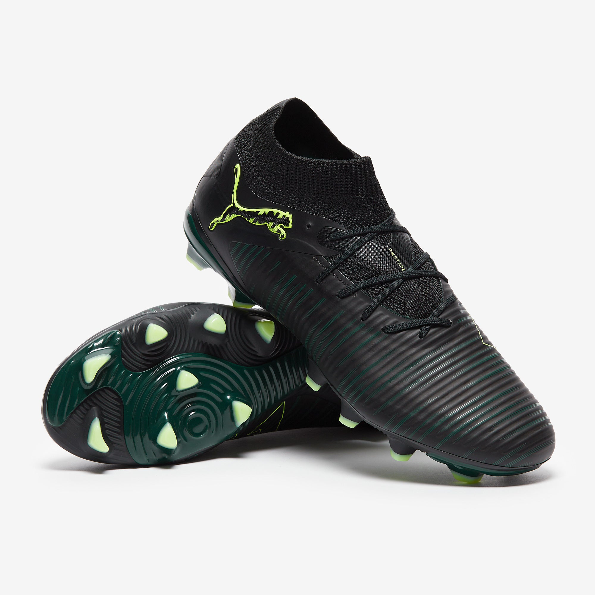 Puma Future 8 Play FG/AG - Puma Black/Fizzy Light/Green Terrain
