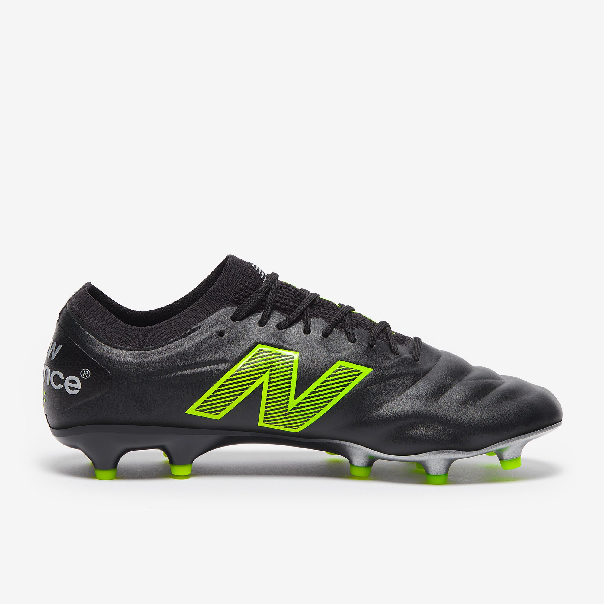 New Balance 442 Elite Firm Ground - Black/Lime - Adult Boots
